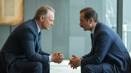 Two Professionals discussing a testimonial